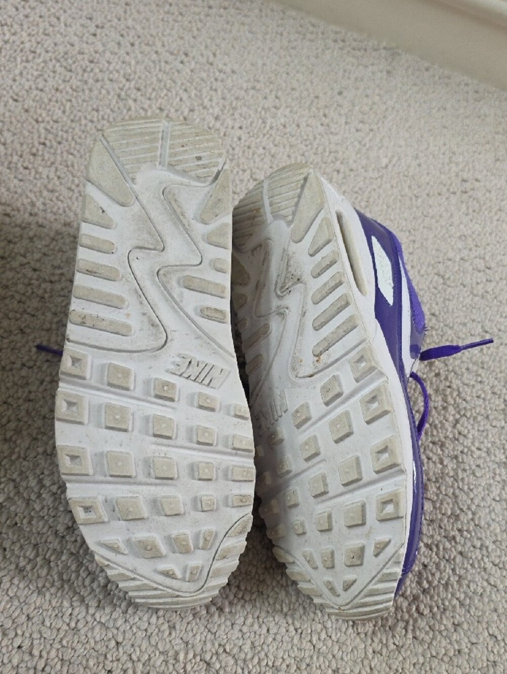 Nike Womens Purple and White Air Sneakers - Picture 4 of 4